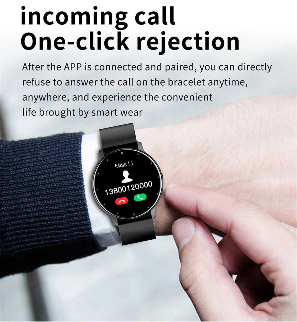 Women’s Smartwatch – Full Touchscreen Fitness Tracker, IP67 Waterproof Rating.