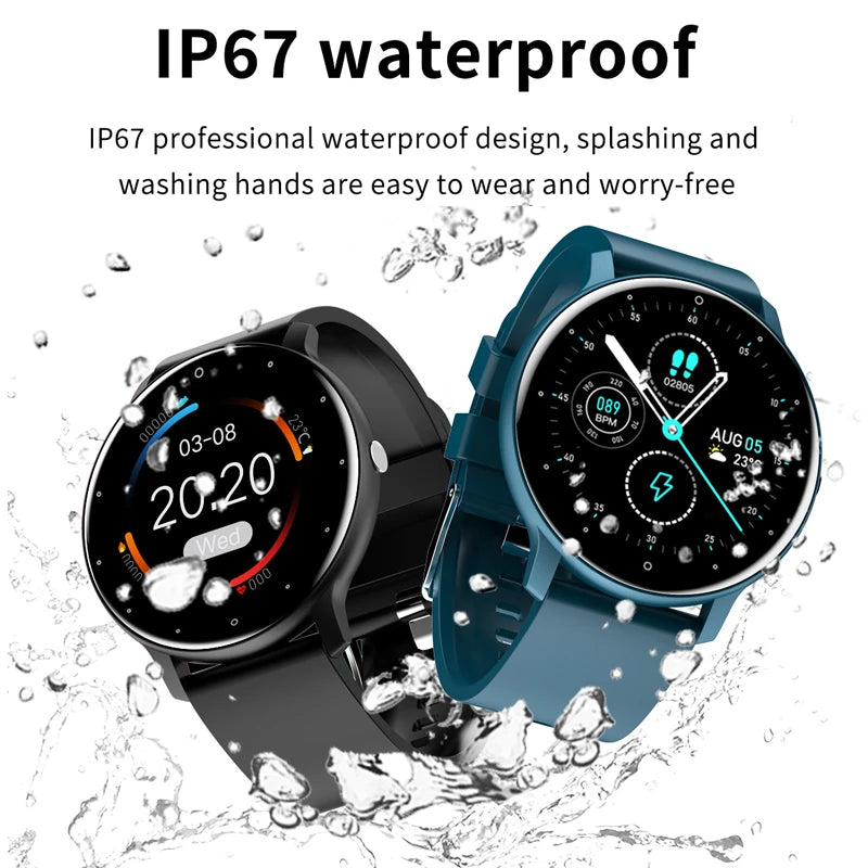 Women’s Smartwatch – Full Touchscreen Fitness Tracker, IP67 Waterproof Rating.