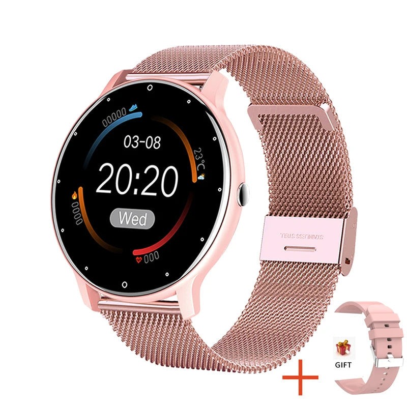Women’s Smartwatch – Full Touchscreen Fitness Tracker, IP67 Waterproof Rating.