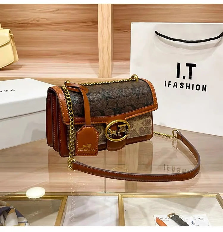 Minimalist Color Block Crossbody Handbag for Women