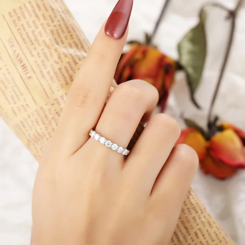 Luxury Moissanite Ring – 925 Sterling Silver with GRA Certification Timeless Sparkle