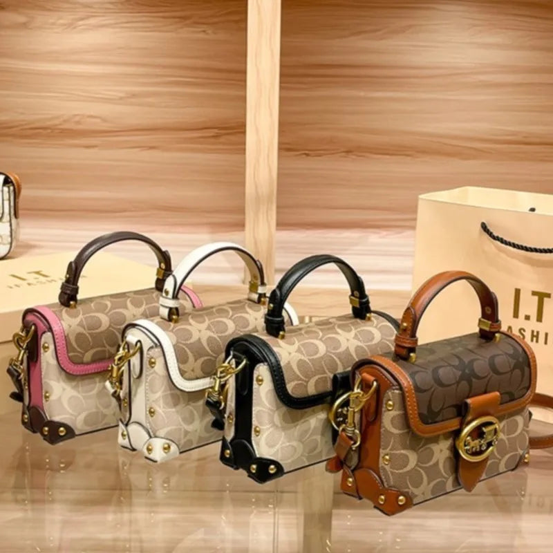 Minimalist Color Block Crossbody Handbag for Women