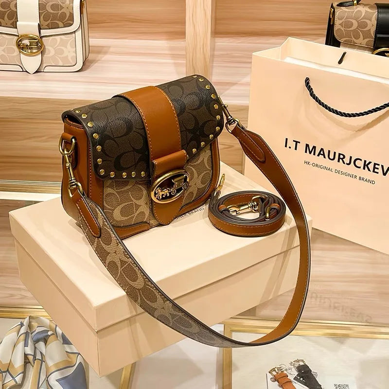 Minimalist Color Block Crossbody Handbag for Women