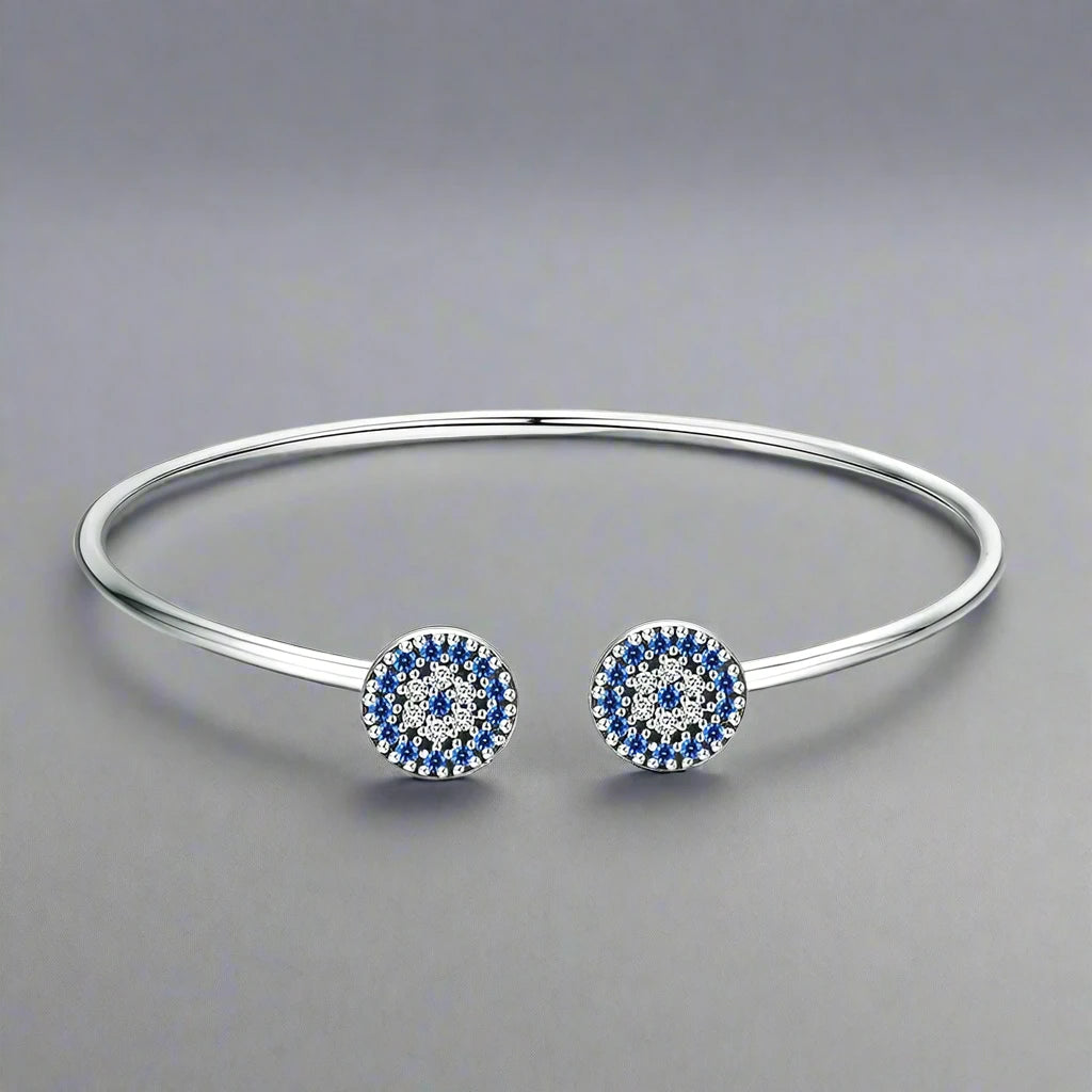 Lucky Eye Bracelet – An Elegant & Timeless 925 Sterling Silver Bangle