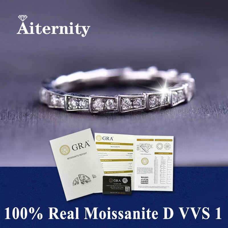 Luxury Moissanite Ring – 925 Sterling Silver with GRA Certification Timeless Sparkle