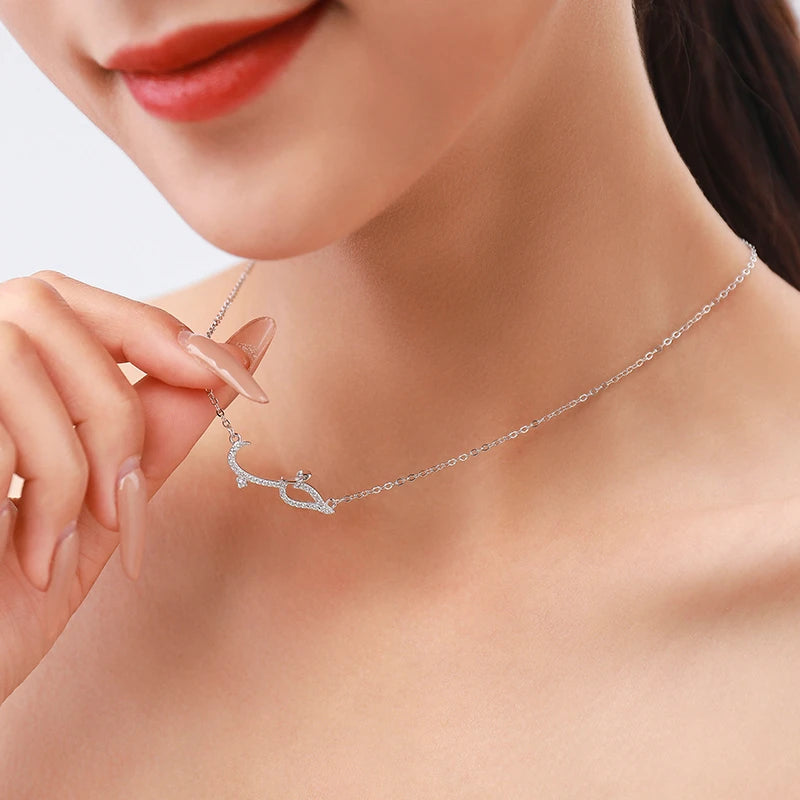925 Sterling Silver Crocodile Pendant Necklace