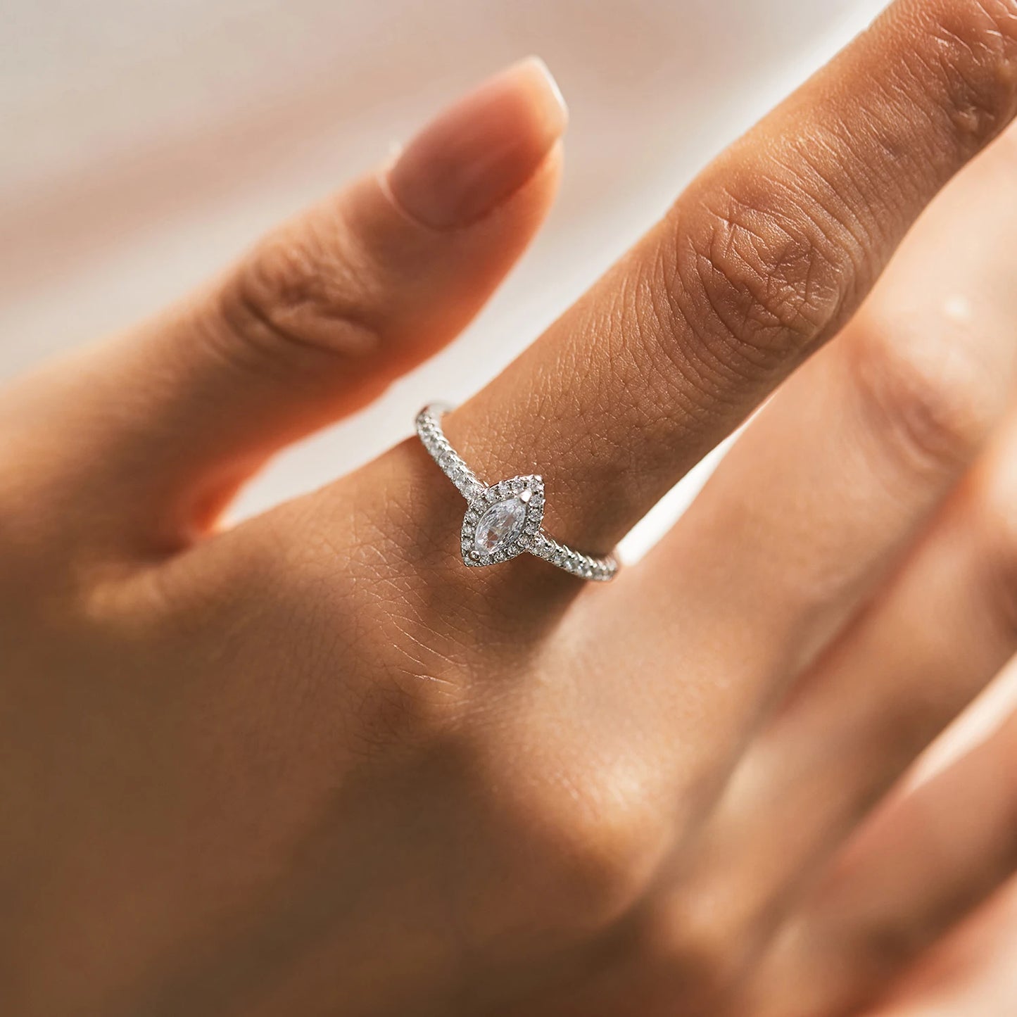 Alia Marquise-Cut CZ Ring – Luxury Jewelry in 925 Sterling Silver