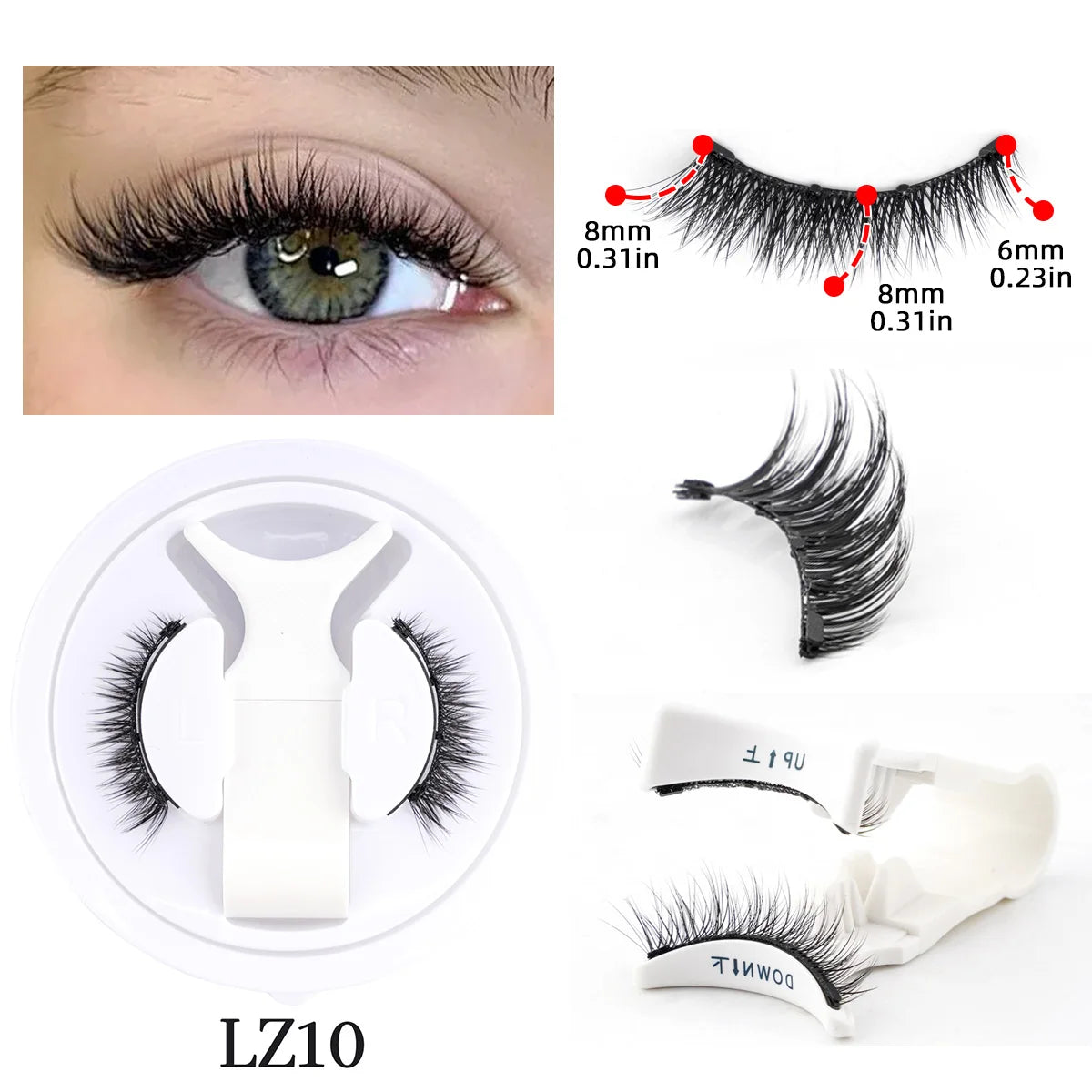 Magnetic Faux Mink Eyelashes Set – Fluffy, Reusable Lashes with Magnetic Tweezers | Natural Long Look