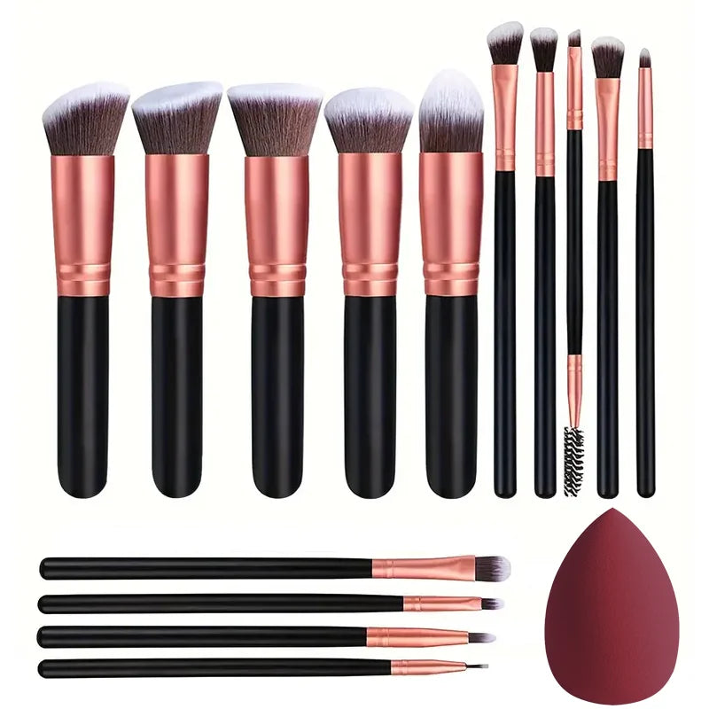 14-Piece Soft Makeup Brush Set – Fluffy Foundation, Blush & Eyeshadow Tools | Perfect Beauty Gift for Her
