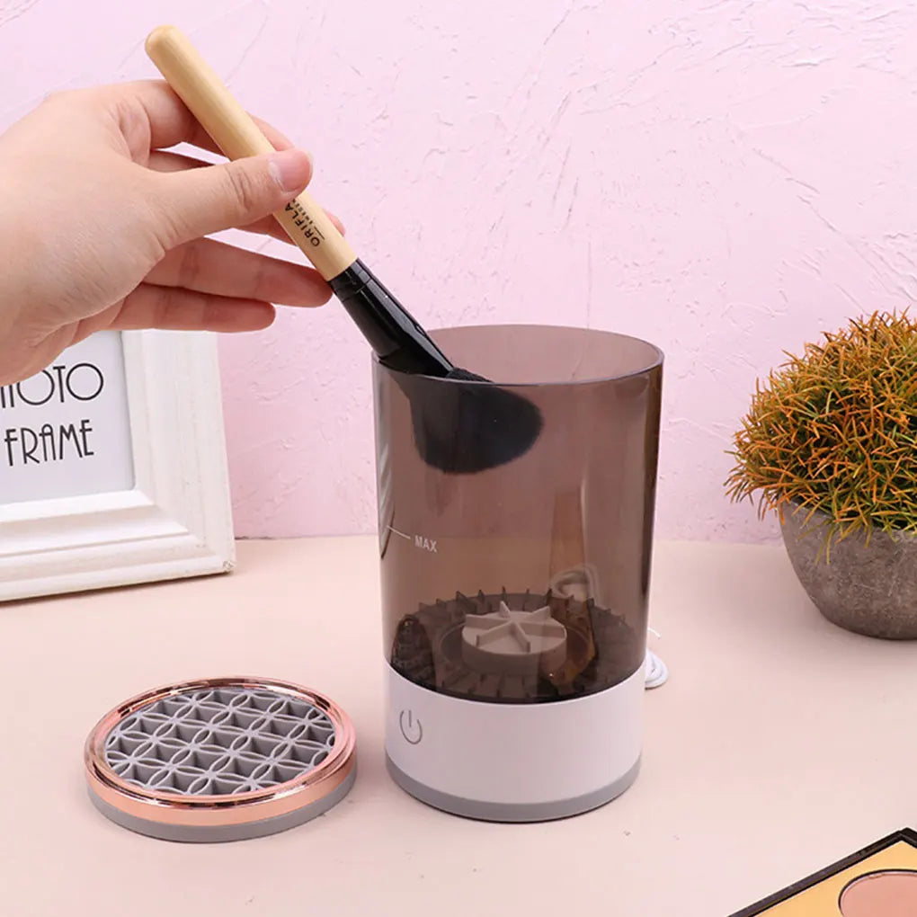 Automatic Rotating Makeup Brush Cleaner – Electric Cosmetic Brush Washing Machine