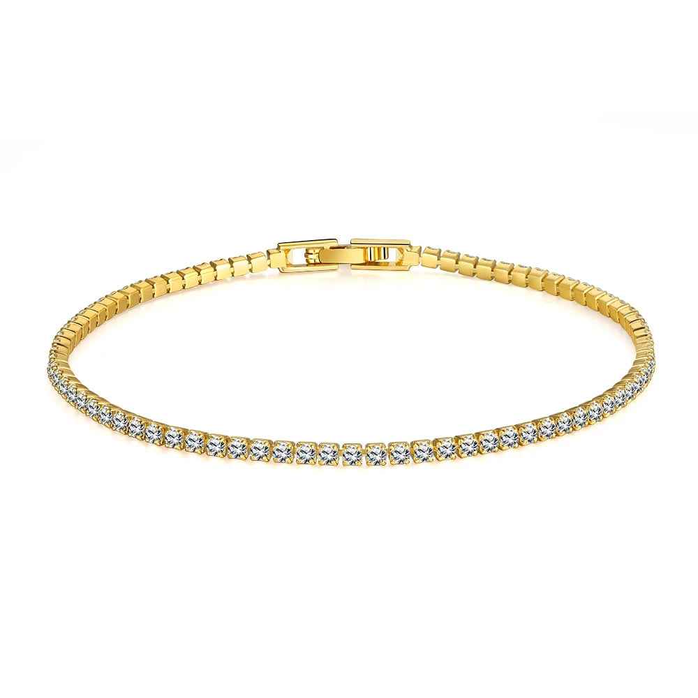 Mia Tennis Bracelet 925 Gold Jewelry