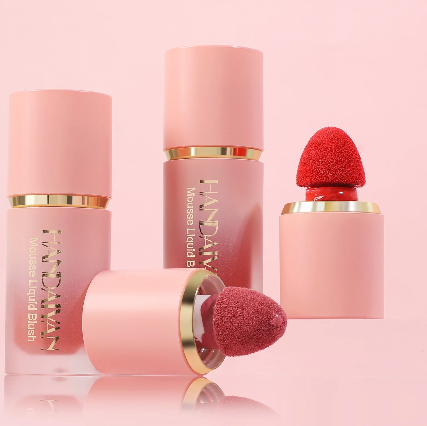 HANDAIYAN 6-Color Matte Liquid Blush – Long-Lasting, Waterproof with Sponge Brush Head
