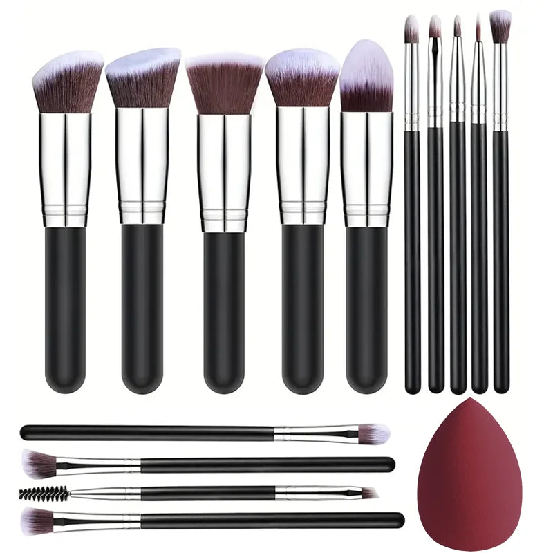14-Piece Soft Makeup Brush Set – Fluffy Foundation, Blush & Eyeshadow Tools | Perfect Beauty Gift for Her