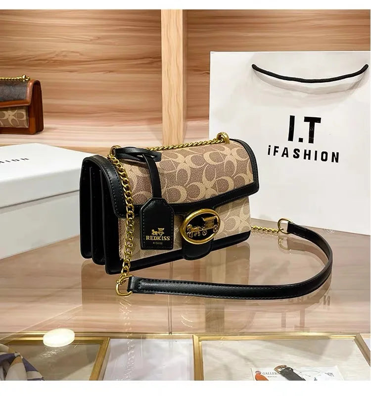 Minimalist Color Block Crossbody Handbag for Women
