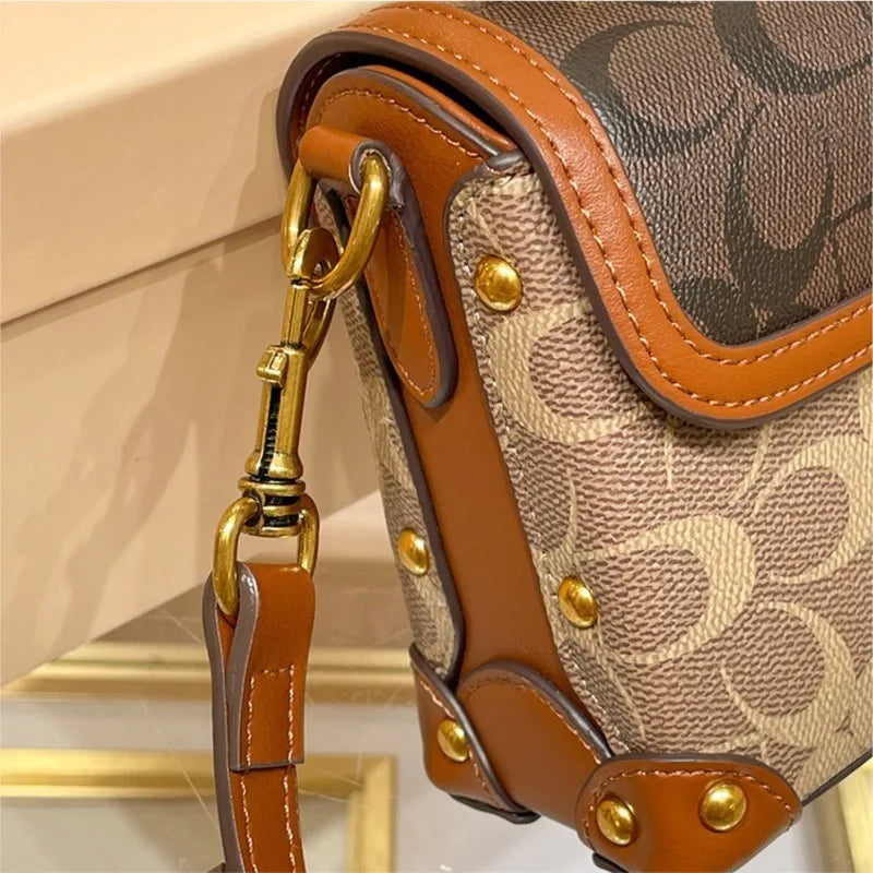 Minimalist Color Block Crossbody Handbag for Women
