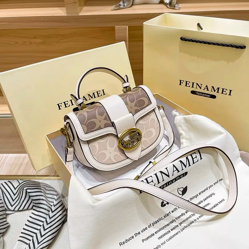 Minimalist Color Block Crossbody Handbag for Women