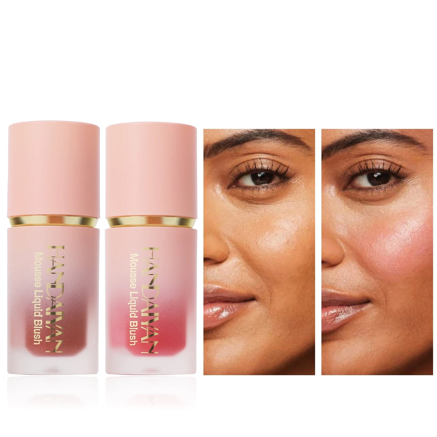 HANDAIYAN 6-Color Matte Liquid Blush – Long-Lasting, Waterproof with Sponge Brush Head