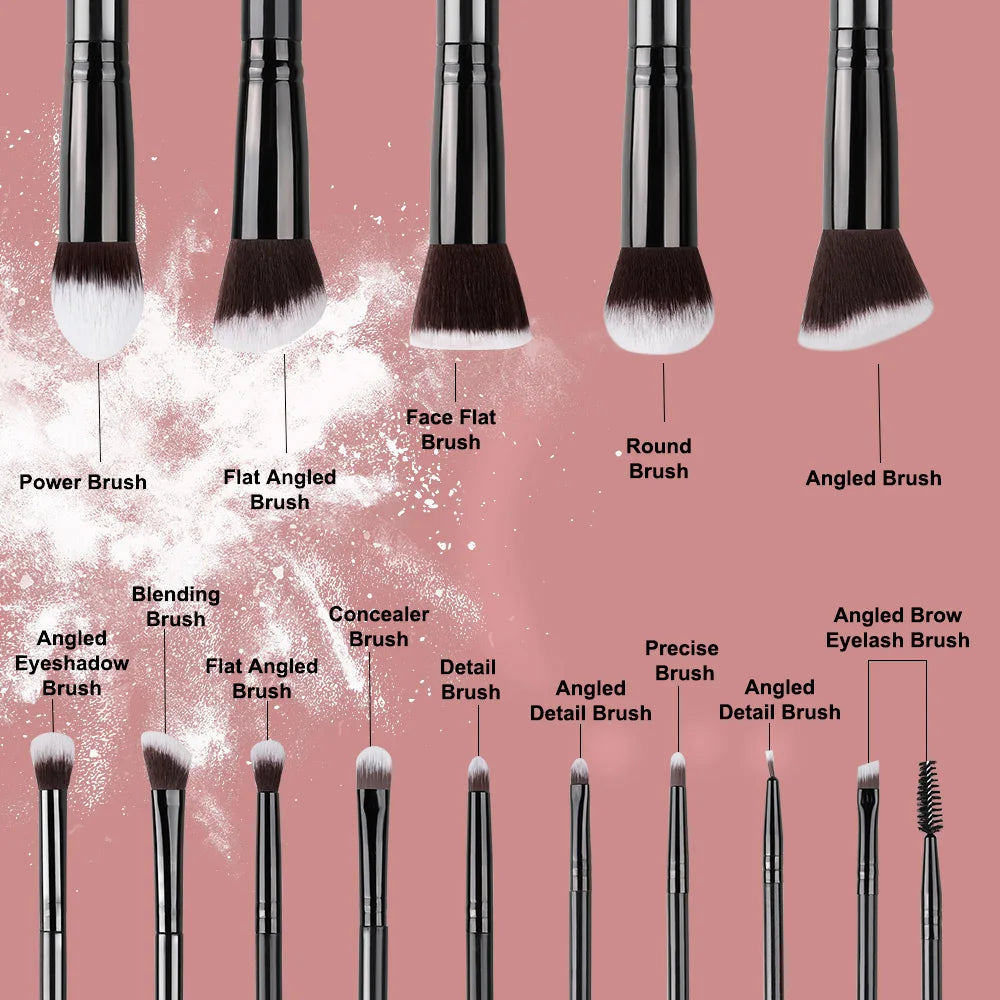 14-Piece Soft Makeup Brush Set – Fluffy Foundation, Blush & Eyeshadow Tools | Perfect Beauty Gift for Her
