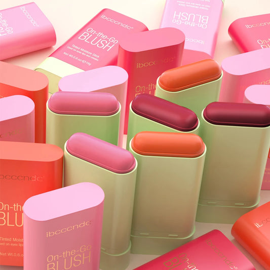 Waterproof Matte Blush Stick – Long-Lasting Solid Blusher for Face | Peach Tone Cream Blush Makeup