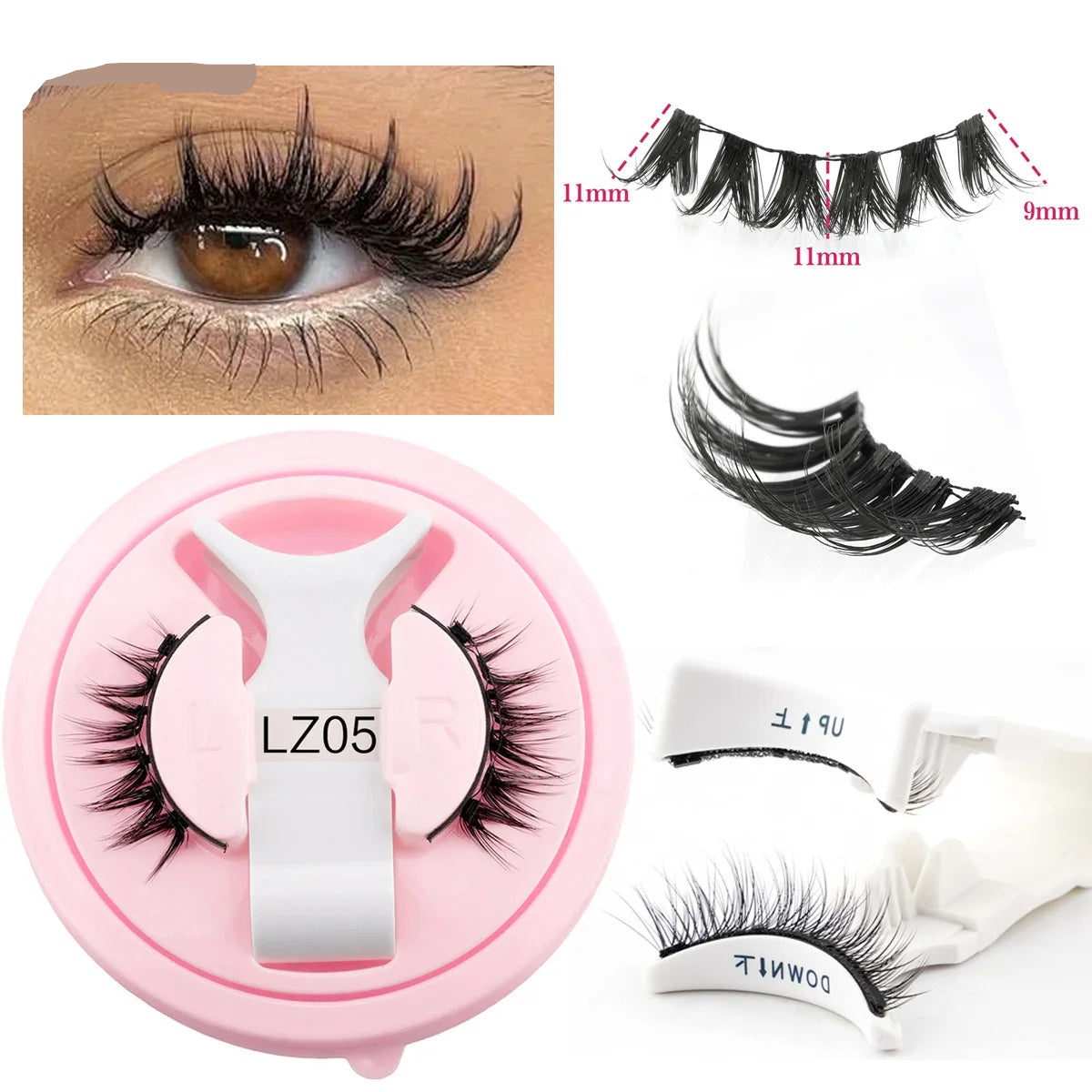 Magnetic Faux Mink Eyelashes Set – Fluffy, Reusable Lashes with Magnetic Tweezers | Natural Long Look