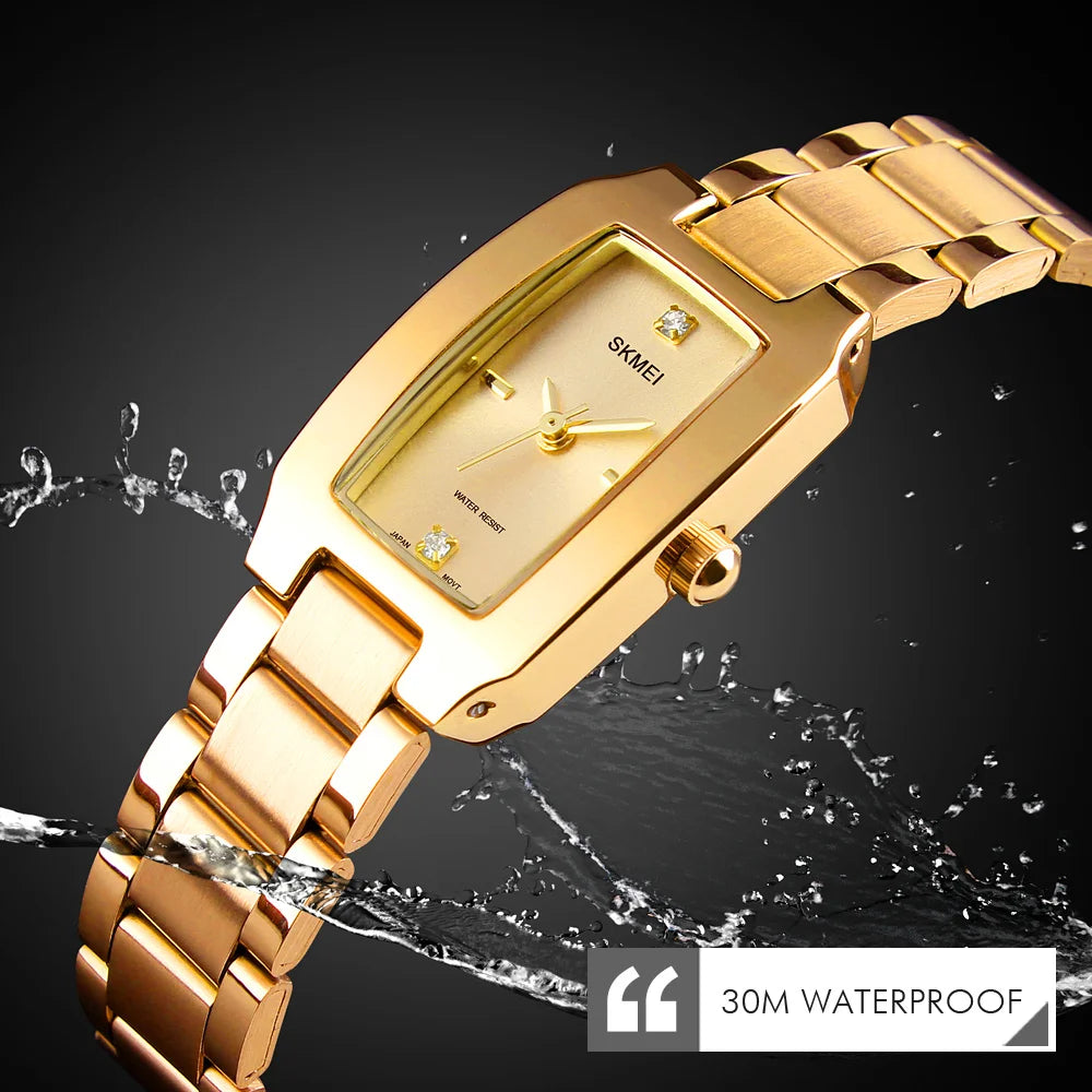 Elegant Rhinestone Waterproof Quartz Watch – A Stylish and Timeless Design