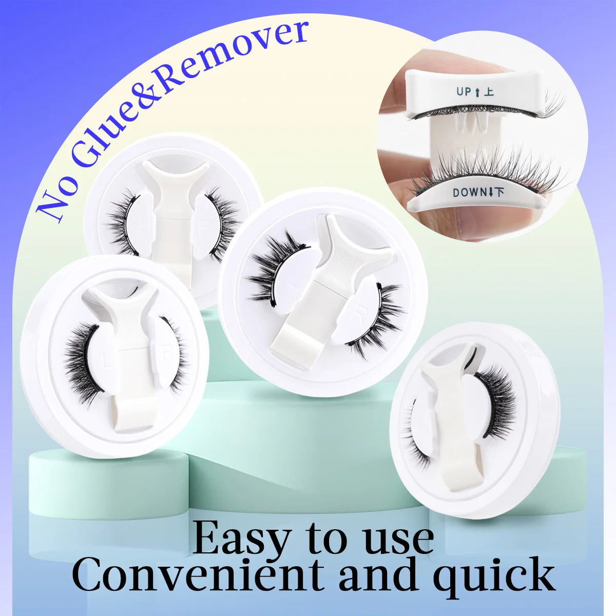 Magnetic Faux Mink Eyelashes Set – Fluffy, Reusable Lashes with Magnetic Tweezers | Natural Long Look