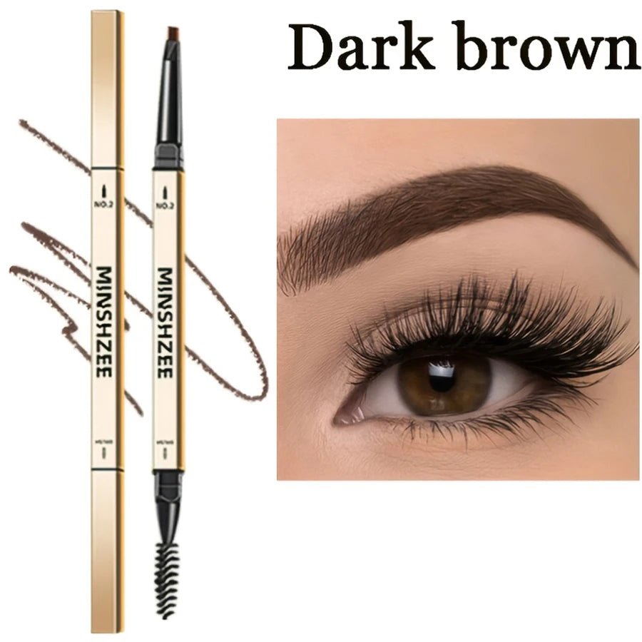 Waterproof Double-Head Matte Eyebrow Pen – Long-Lasting, Non-Smudging Brow Pencil with Brush