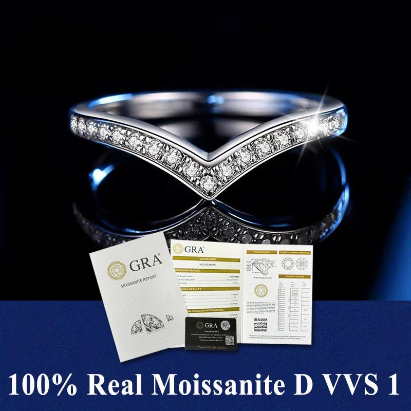 Luxury Moissanite Ring – 925 Sterling Silver with GRA Certification  Timeless Sparkle
