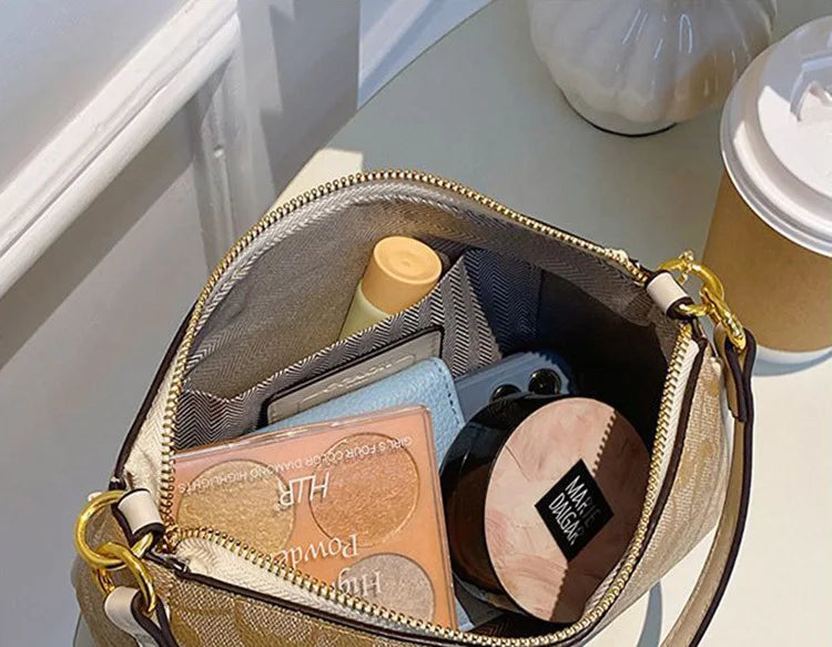 Women’s Geometric PU Leather Crossbody Bag