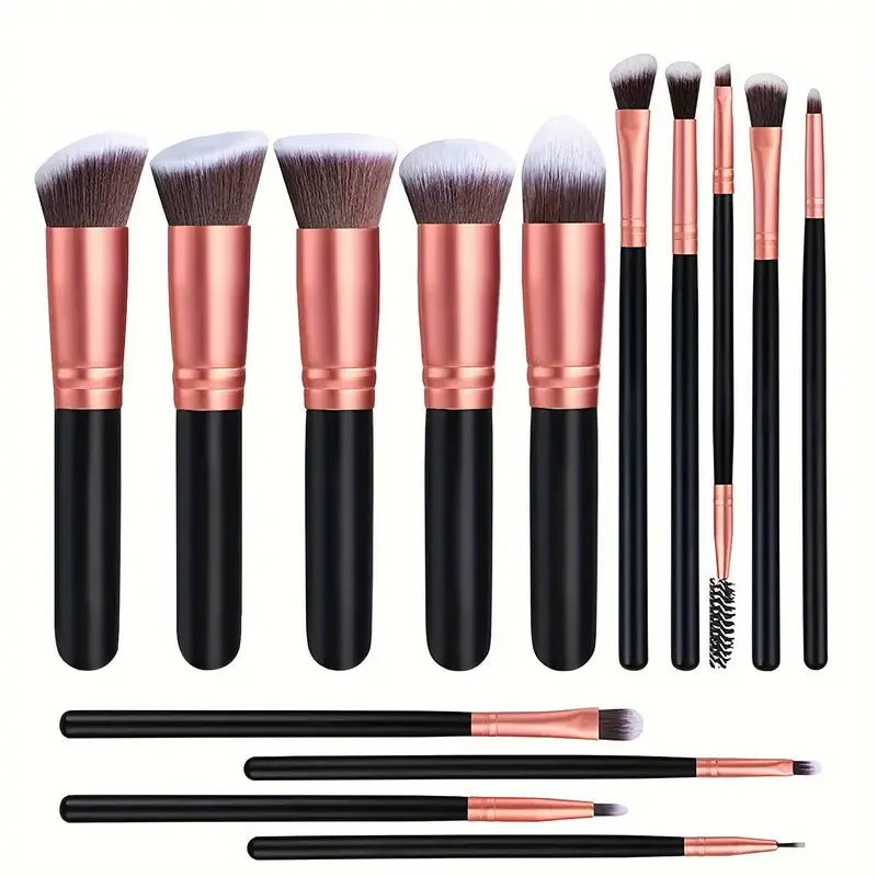 14-Piece Soft Makeup Brush Set – Fluffy Foundation, Blush & Eyeshadow Tools | Perfect Beauty Gift for Her
