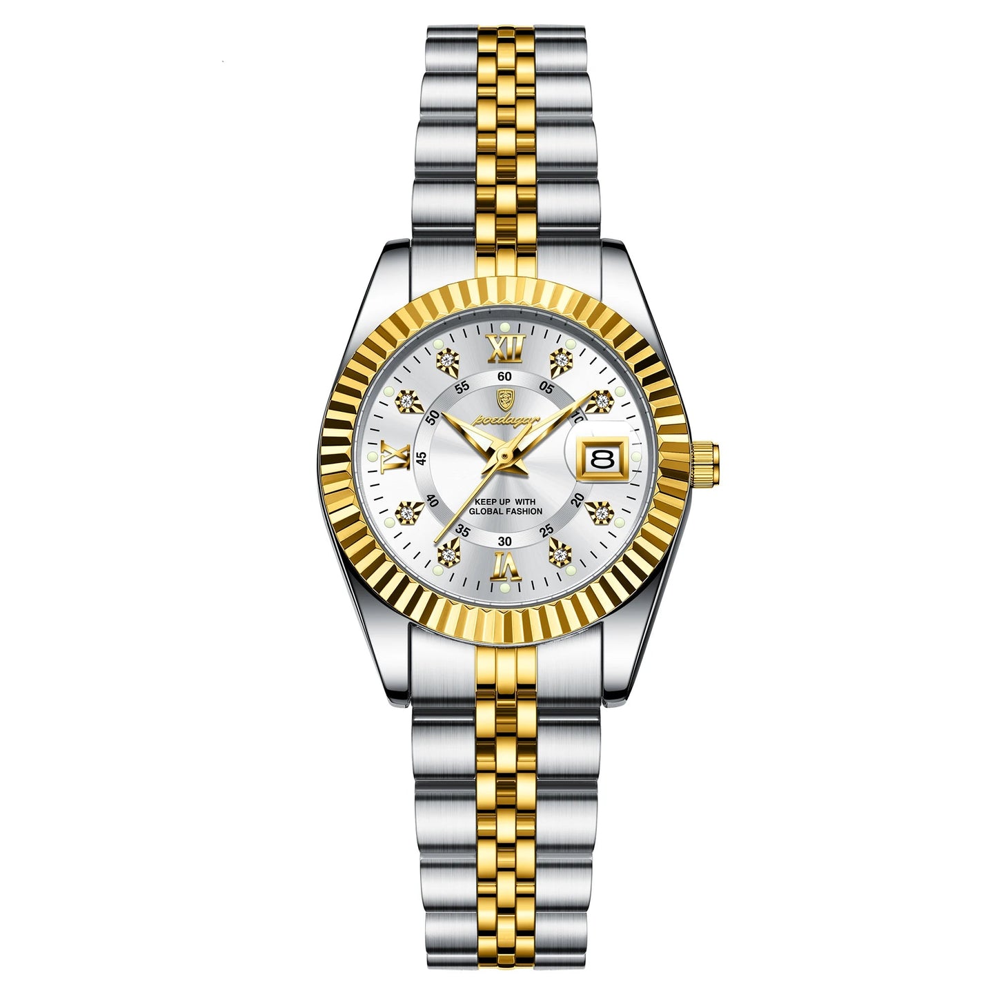 Luxury stainless steel watch with a waterproof design for timeless elegance