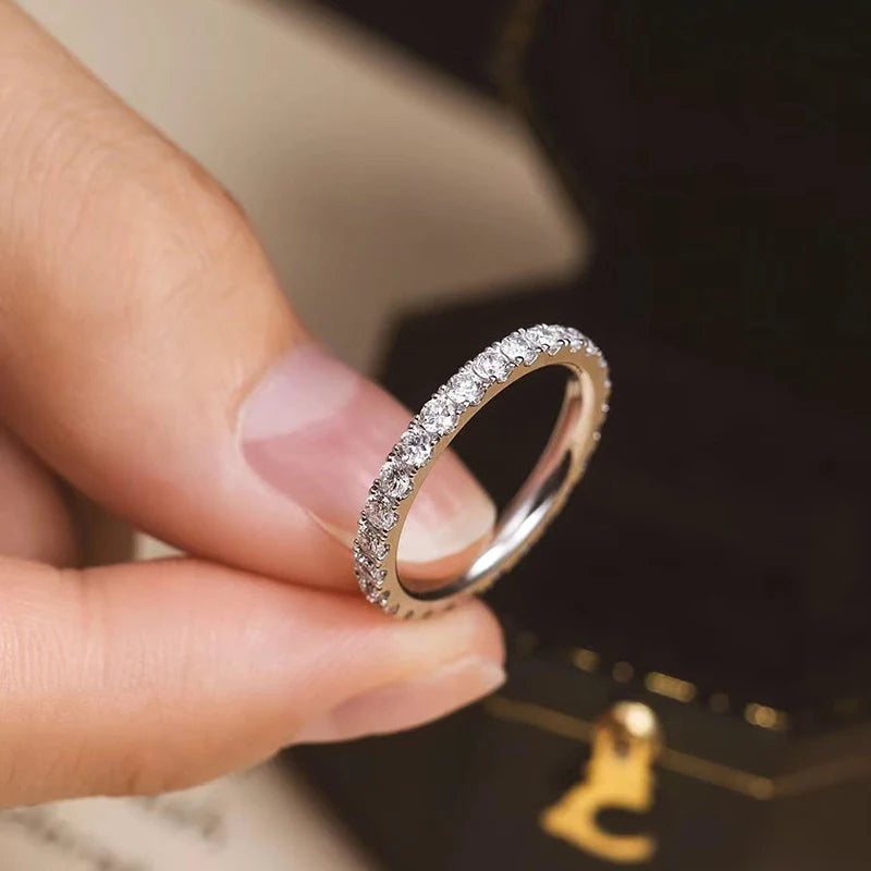 Luxury Moissanite Ring – 925 Sterling Silver with GRA Certification  Timeless Sparkle