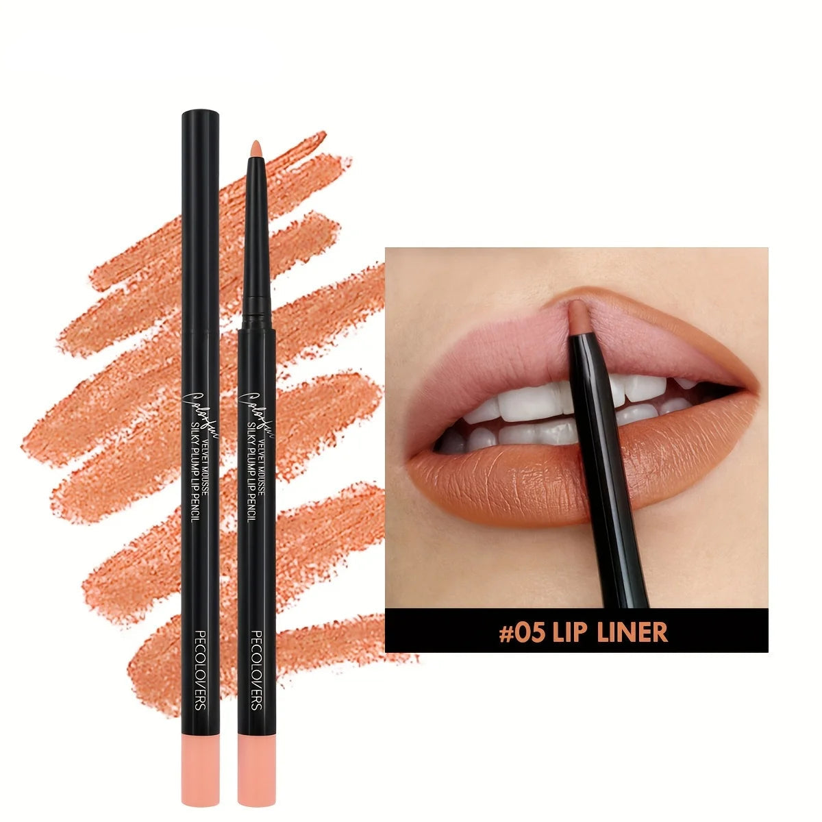 Waterproof Matte Lipliner Pencil – Long-Lasting, Non-Stick Cup Lip Contour & Lipstick | 12 Moisturizing Colors