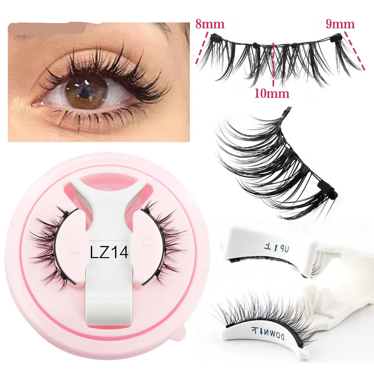 Magnetic Faux Mink Eyelashes Set – Fluffy, Reusable Lashes with Magnetic Tweezers | Natural Long Look