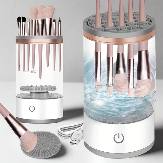 Automatic Rotating Makeup Brush Cleaner – Electric Cosmetic Brush Washing Machine
