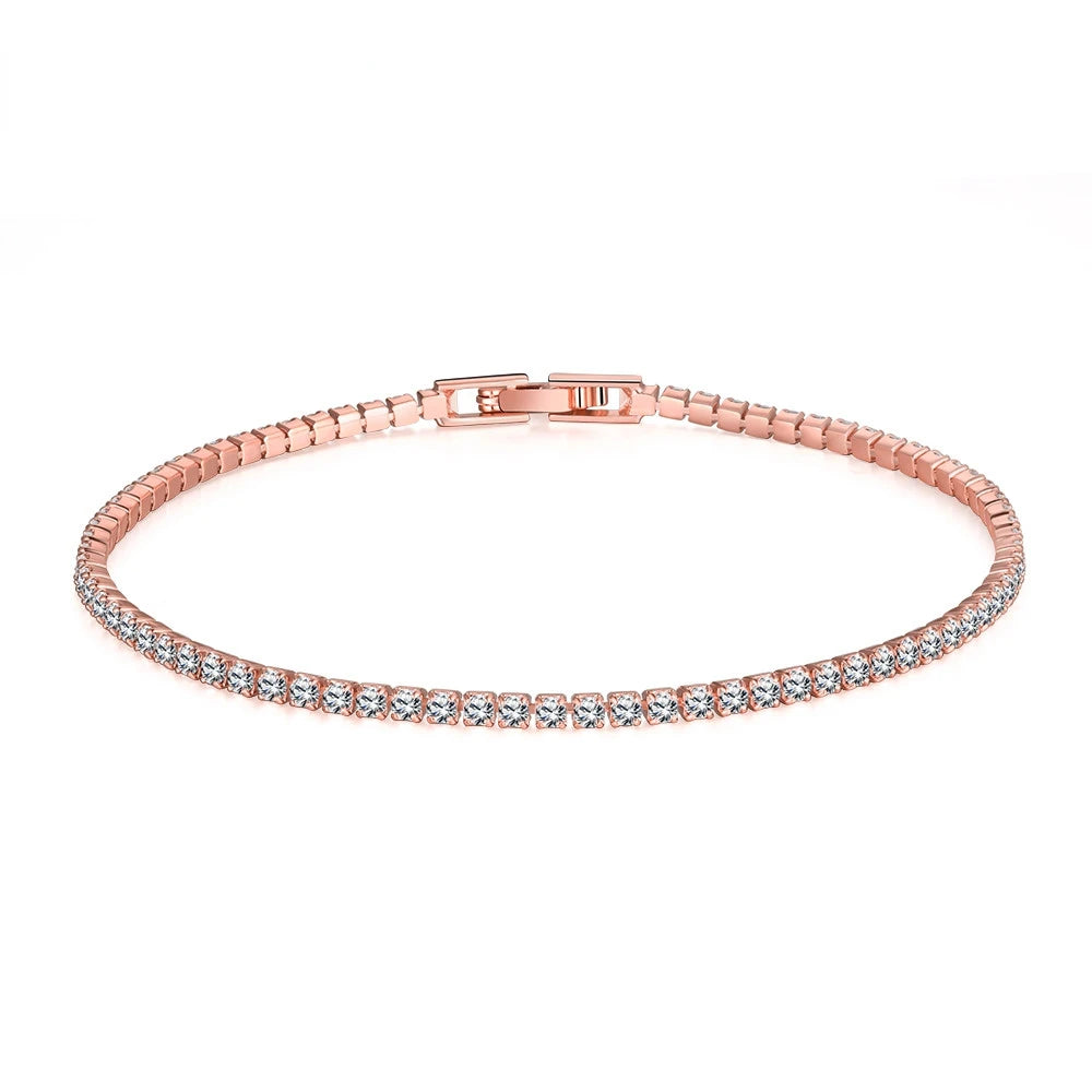 Mia Tennis Bracelet 925 Rose Gold Jewelry