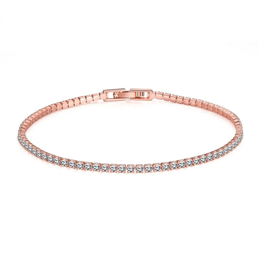 Mia Tennis Bracelet 925 Rose Gold Jewelry