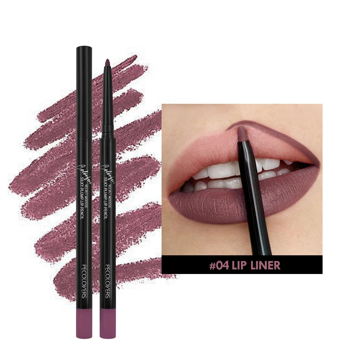 Waterproof Matte Lipliner Pencil – Long-Lasting, Non-Stick Cup Lip Contour & Lipstick | 12 Moisturizing Colors