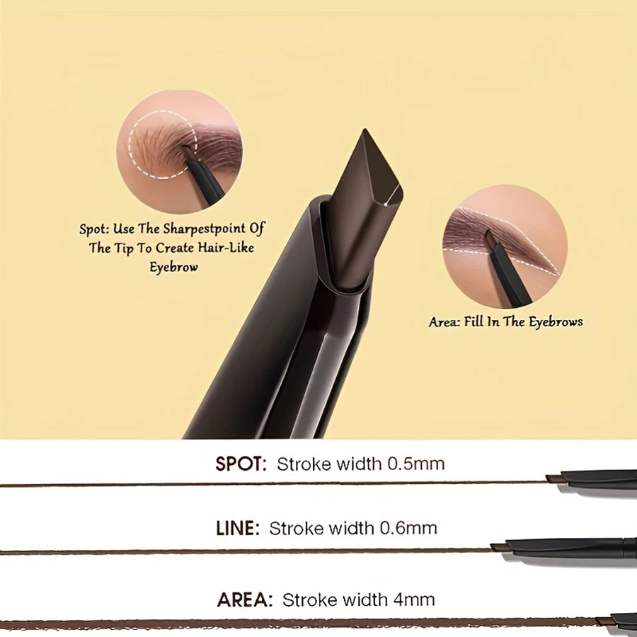 Waterproof Double-Head Matte Eyebrow Pen – Long-Lasting, Non-Smudging Brow Pencil with Brush