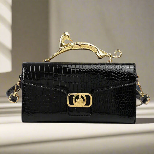 Women's Luxury Leather Shoulder Bag – Metal Buckle & Fashion