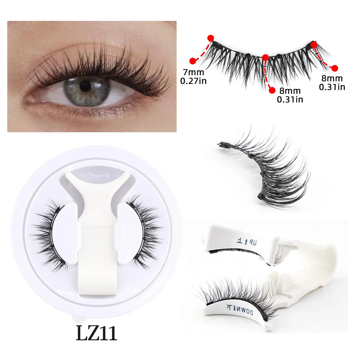 Magnetic Faux Mink Eyelashes Set – Fluffy, Reusable Lashes with Magnetic Tweezers | Natural Long Look