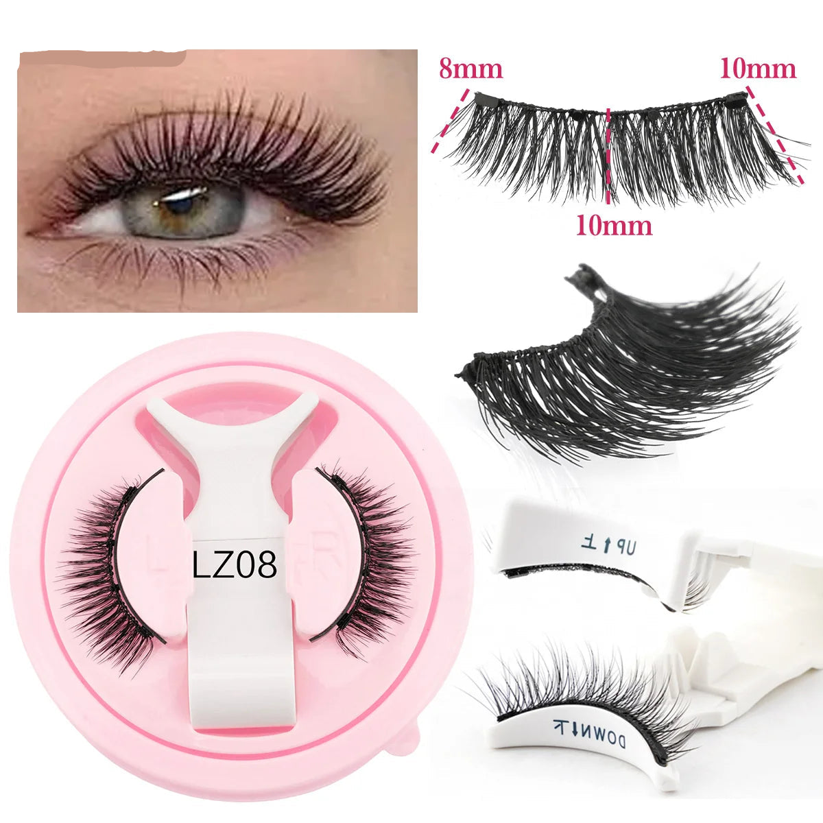 Magnetic Faux Mink Eyelashes Set – Fluffy, Reusable Lashes with Magnetic Tweezers | Natural Long Look