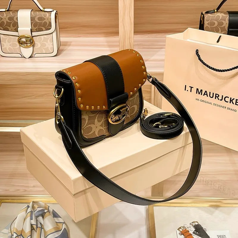 Minimalist Color Block Crossbody Handbag for Women