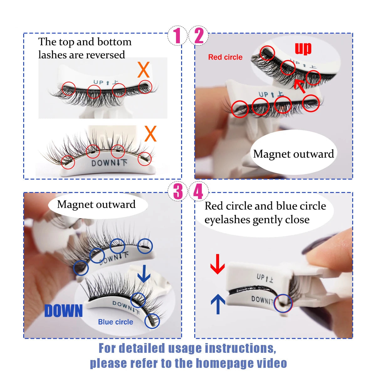 Magnetic Faux Mink Eyelashes Set – Fluffy, Reusable Lashes with Magnetic Tweezers | Natural Long Look