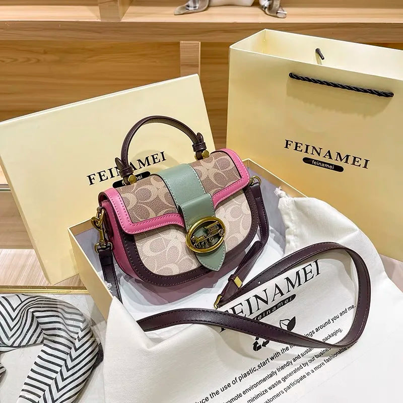 Minimalist Color Block Crossbody Handbag for Women