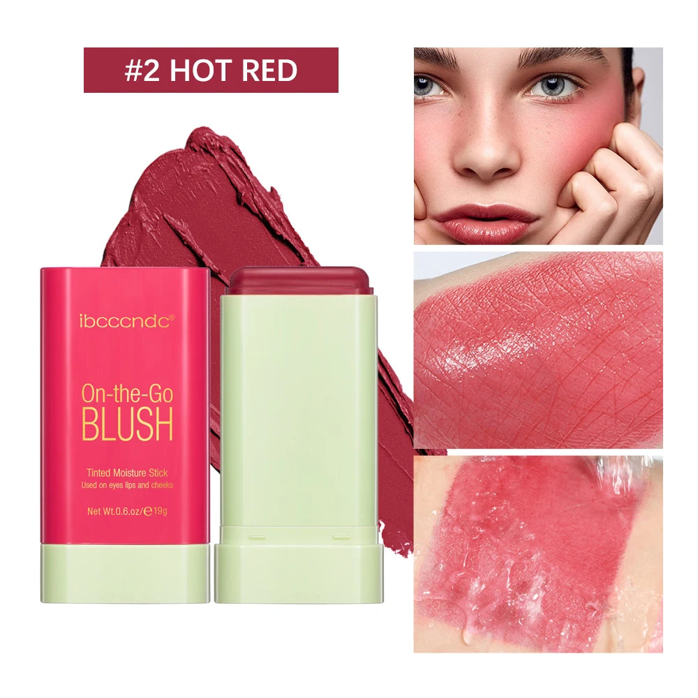 Waterproof Matte Blush Stick – Long-Lasting Solid Blusher for Face | Peach Tone Cream Blush Makeup