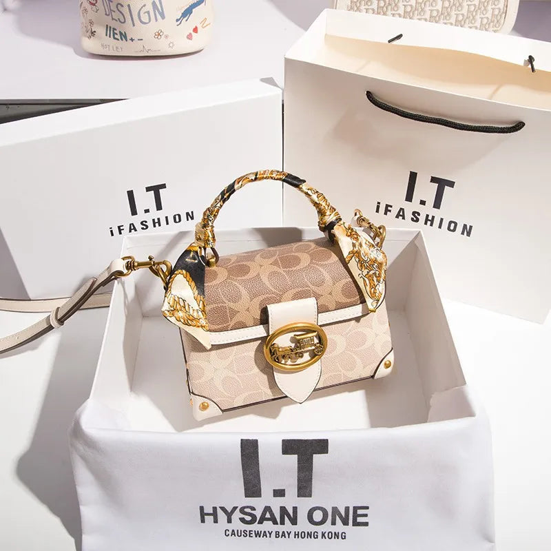 Minimalist Color Block Crossbody Handbag for Women